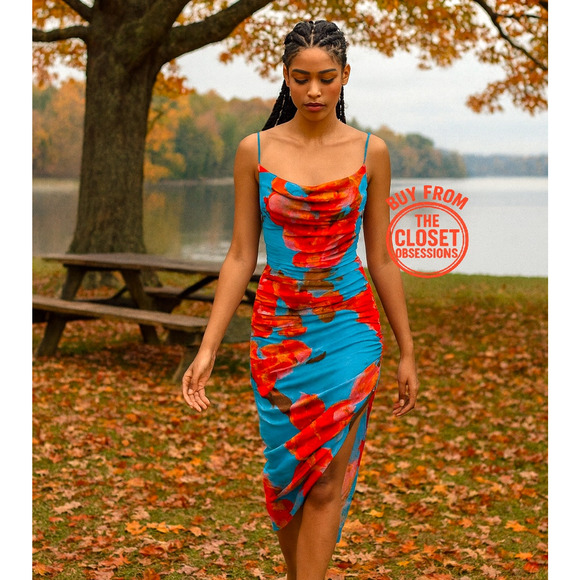 ZARA BLOGGER FAVE!!! Ruched Asymmetric Dress NWT - Picture 6 of 16